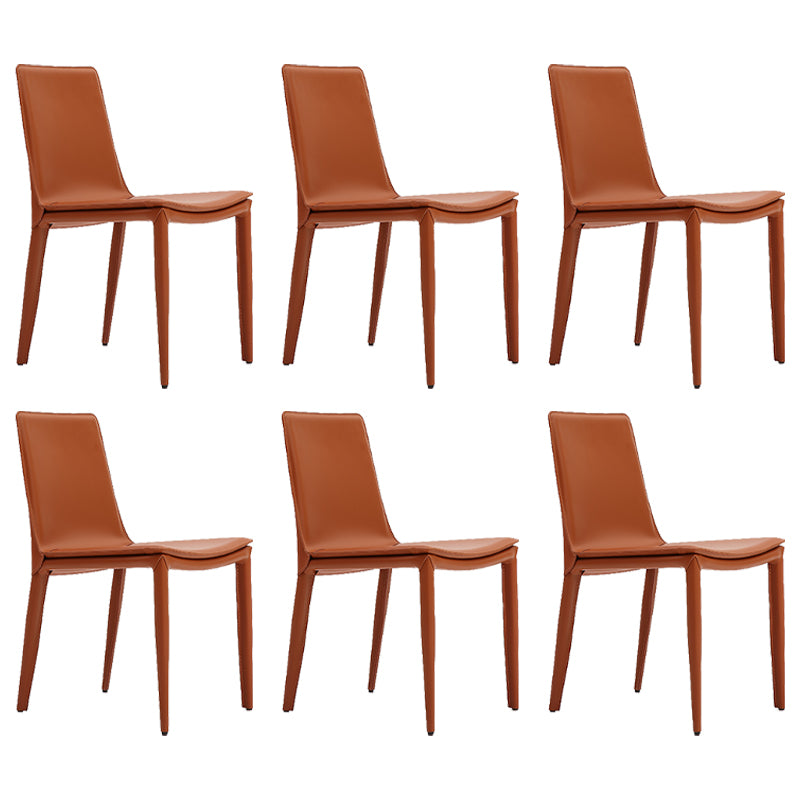 Chaises latérales de salle à manger en métal de style glam chaise sans bras solide pour cuisine