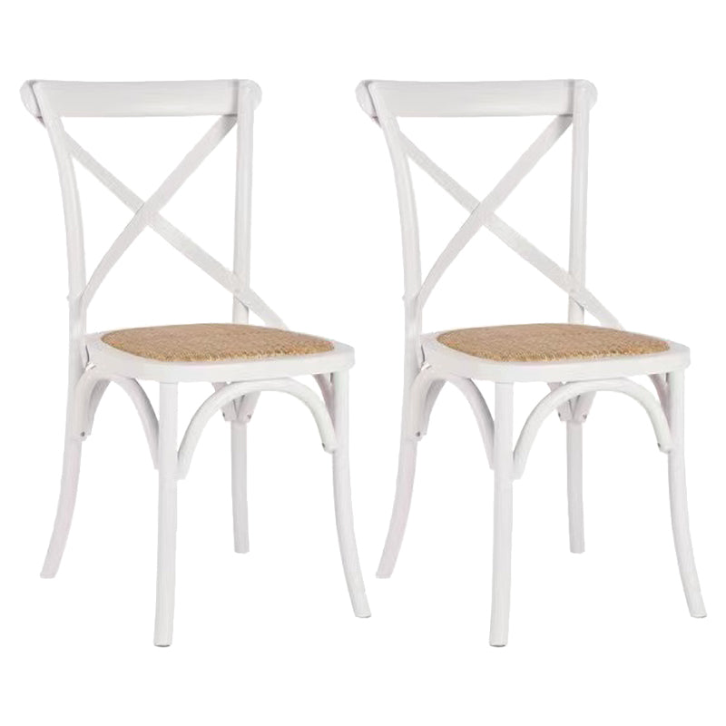 Chaise de salle à manger carrée de style country