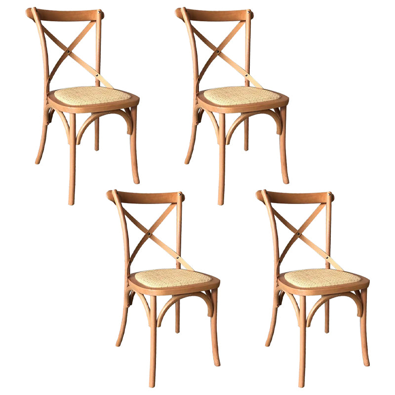Chaise de salle à manger carrée de style country
