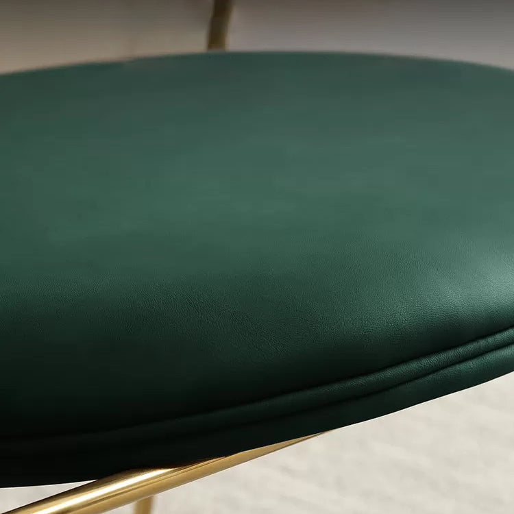 Nordic Cushioned Dining Chair 33"H King Louis Back Side Chair with Metal Base for Restaurant