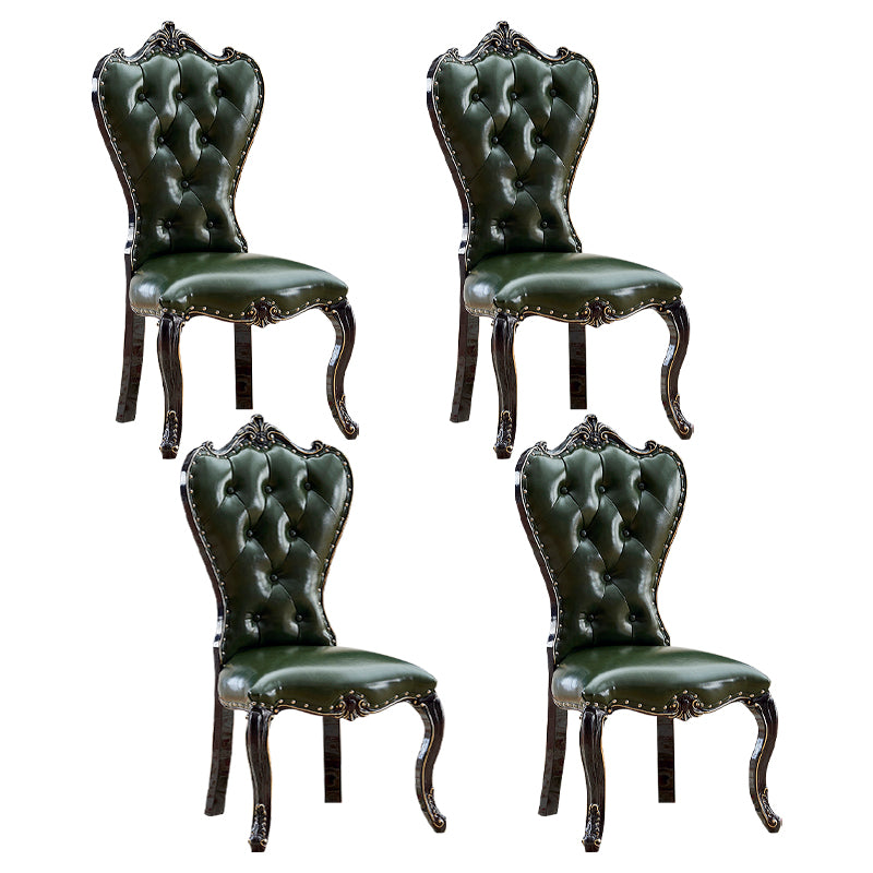 Chaise d'appoint en cuir de bouleau de style européen, chaise de salle à manger Parsons de couleur claire