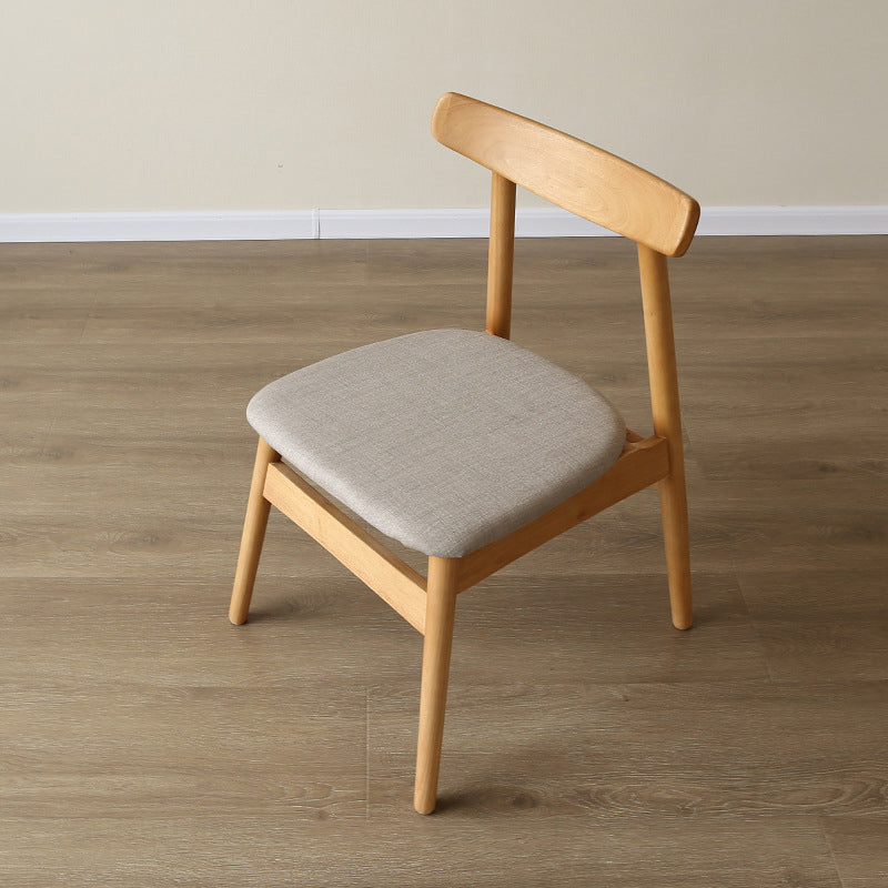 Modern Style Solid Wood Chairs Kitchen Dining Open Back Side Chair Set