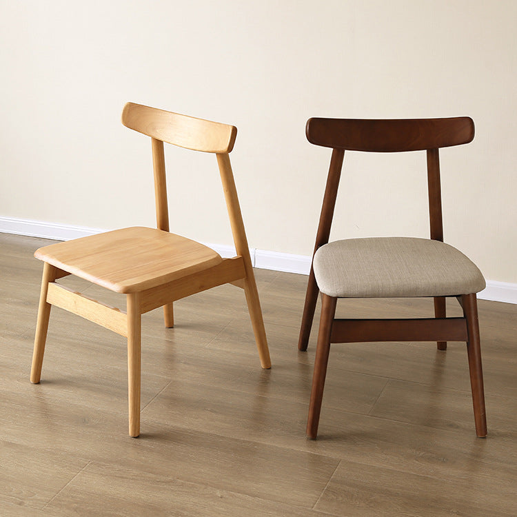 Modern Style Solid Wood Chairs Kitchen Dining Open Back Side Chair Set