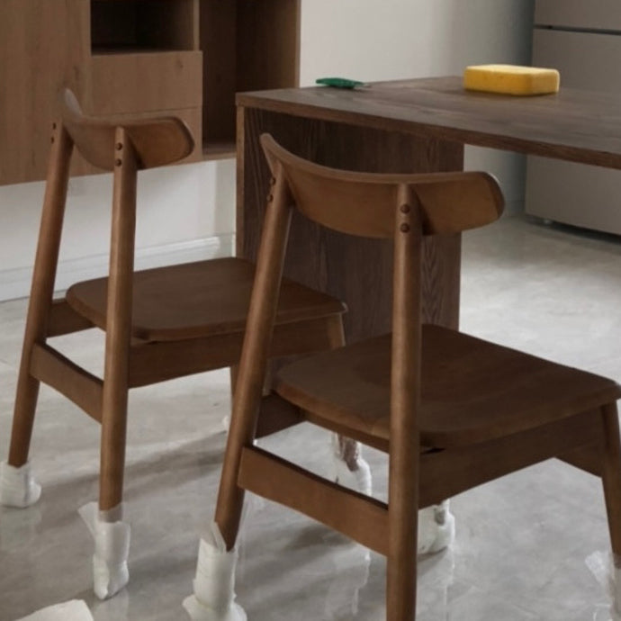 Modern Style Solid Wood Chairs Kitchen Dining Open Back Side Chair Set