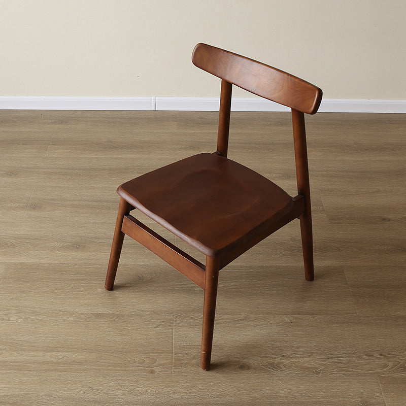 Modern Style Solid Wood Chairs Kitchen Dining Open Back Side Chair Set