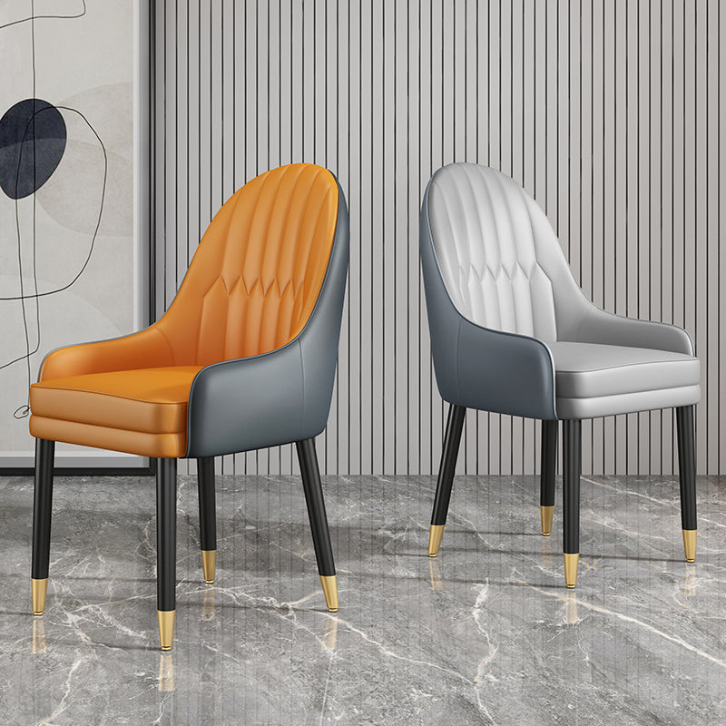 Leather Contemporary Home Side Chair Parsons Chair of 21'' Wide Chairs