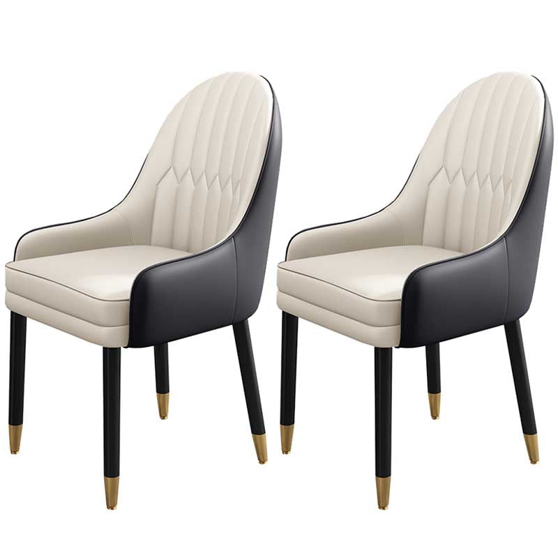 Leather Contemporary Home Side Chair Parsons Chair of 21'' Wide Chairs