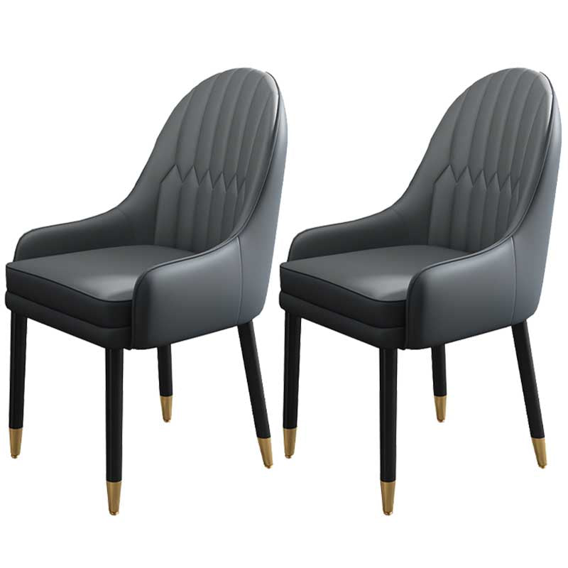Leather Contemporary Home Side Chair Parsons Chair of 21'' Wide Chairs