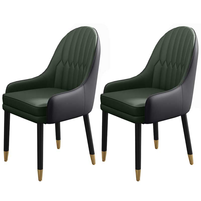 Leather Contemporary Home Side Chair Parsons Chair of 21'' Wide Chairs