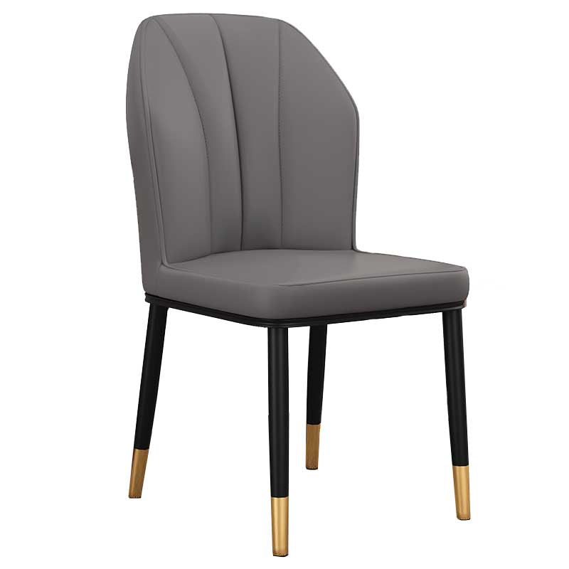 Modern Indoor Leather Parsons Chair 36"H Armless Dining Chair for Restaurant