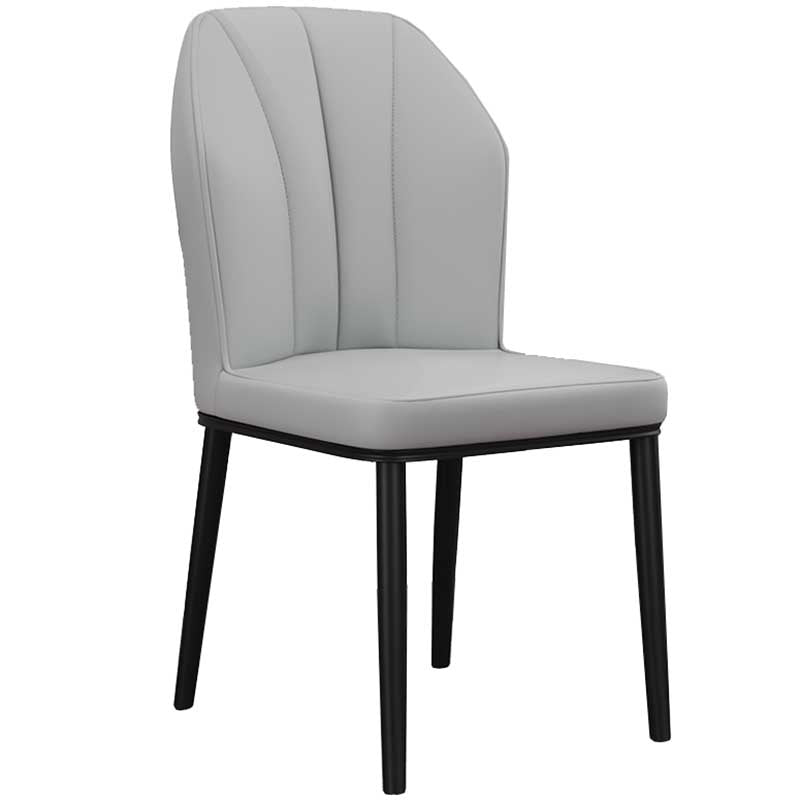 Modern Indoor Leather Parsons Chair 36"H Armless Dining Chair for Restaurant