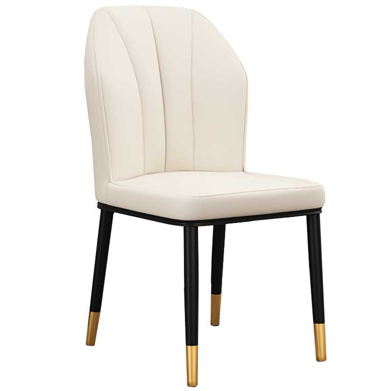 Modern Indoor Leather Parsons Chair 36"H Armless Dining Chair for Restaurant