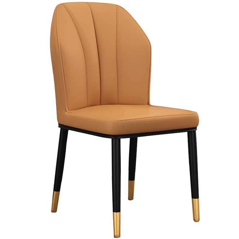 Modern Indoor Leather Parsons Chair 36"H Armless Dining Chair for Restaurant