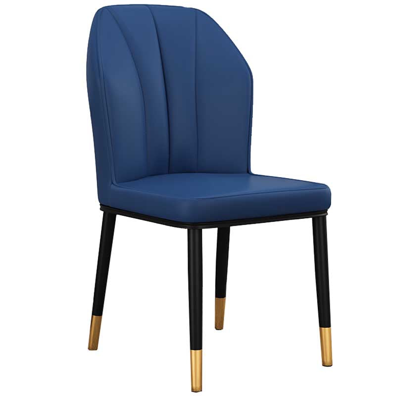 Modern Indoor Leather Parsons Chair 36"H Armless Dining Chair for Restaurant