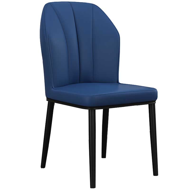 Modern Indoor Leather Parsons Chair 36"H Armless Dining Chair for Restaurant