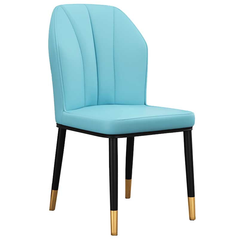 Modern Indoor Leather Parsons Chair 36"H Armless Dining Chair for Restaurant