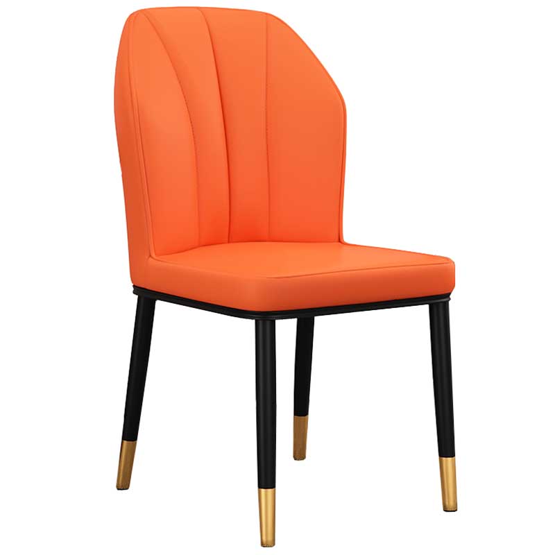 Modern Indoor Leather Parsons Chair 36"H Armless Dining Chair for Restaurant
