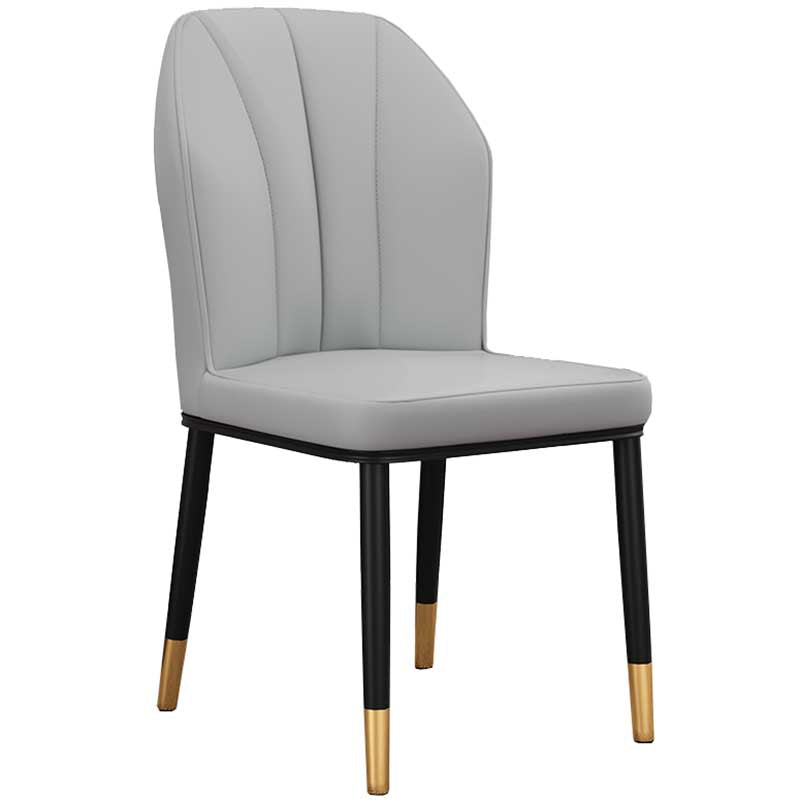 Modern Indoor Leather Parsons Chair 36"H Armless Dining Chair for Restaurant