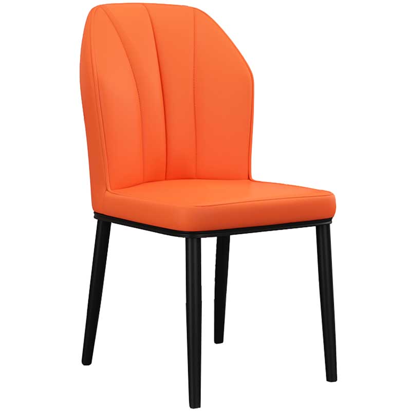 Modern Indoor Leather Parsons Chair 36"H Armless Dining Chair for Restaurant