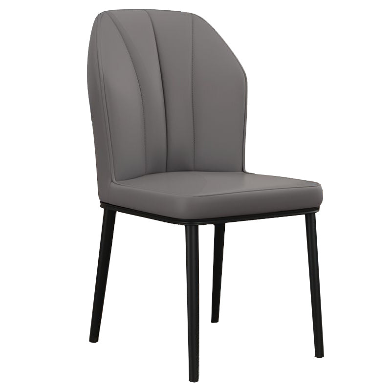 Modern Indoor Leather Parsons Chair 36"H Armless Dining Chair for Restaurant