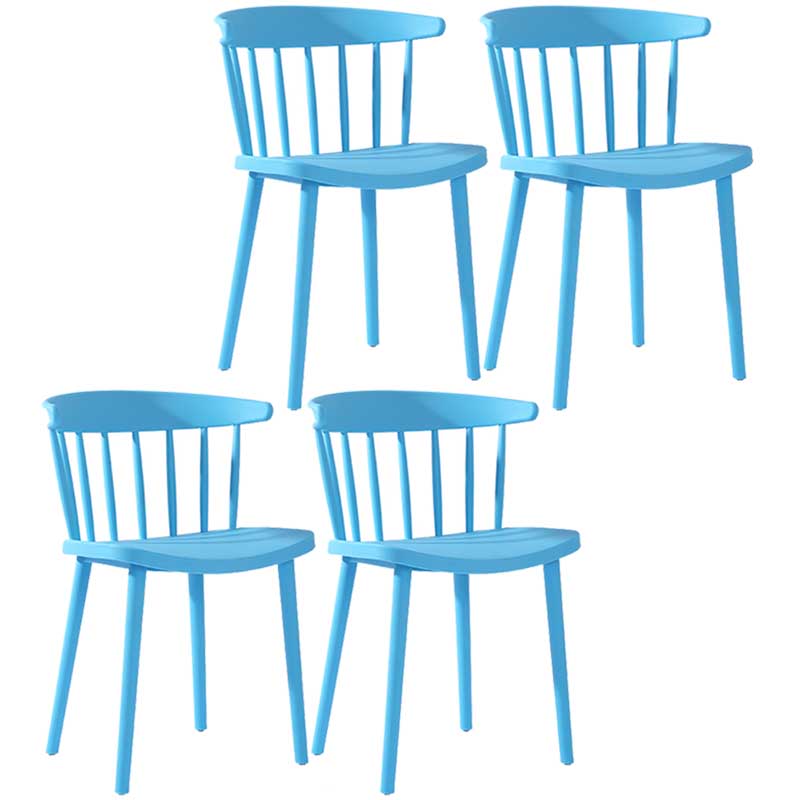 Multicolor Contemporary Style Side Chair Set Windsor Back Side Dining Chair
