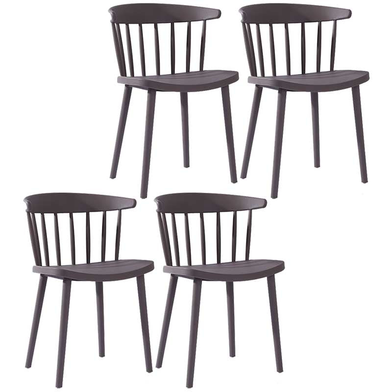 Multicolor Contemporary Style Side Chair Set Windsor Back Side Dining Chair