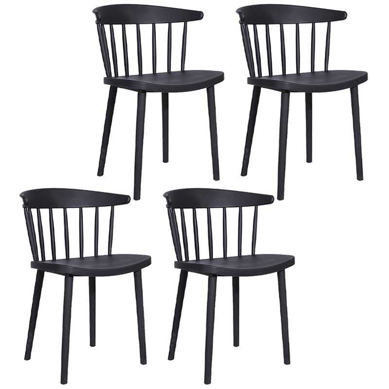 Multicolor Contemporary Style Side Chair Set Windsor Back Side Dining Chair