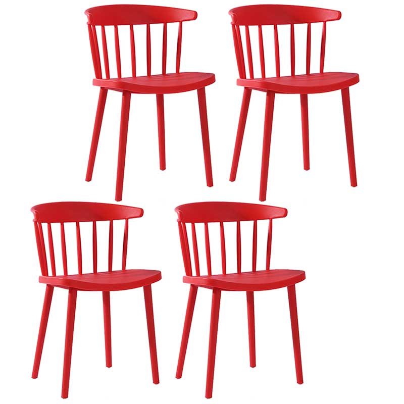 Multicolor Contemporary Style Side Chair Set Windsor Back Side Dining Chair