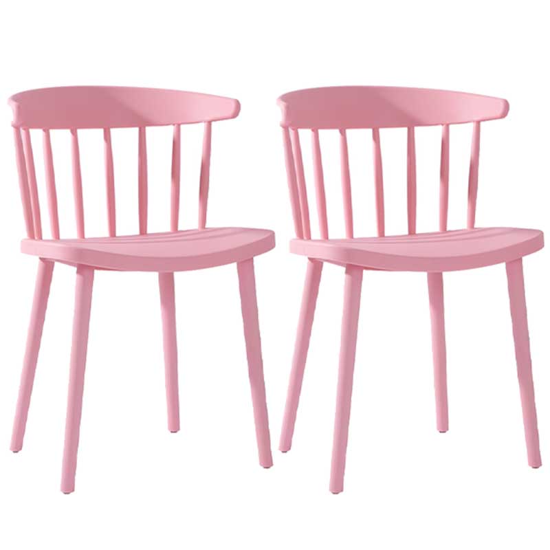Multicolor Contemporary Style Side Chair Set Windsor Back Side Dining Chair