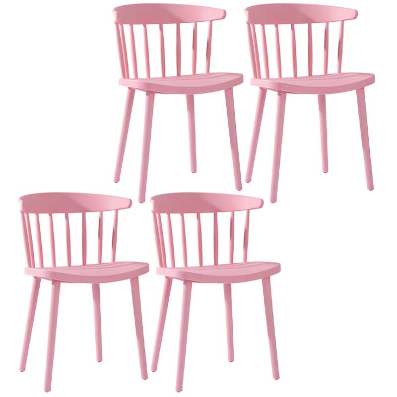 Multicolor Contemporary Style Side Chair Set Windsor Back Side Dining Chair