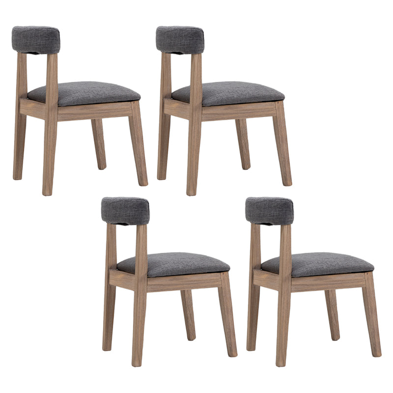 Country Style Solid Wood Dining Room Chair Open Back Dining Side Chair
