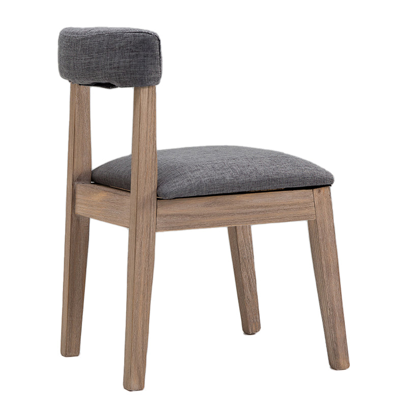 Country Style Solid Wood Dining Room Chair Open Back Dining Side Chair