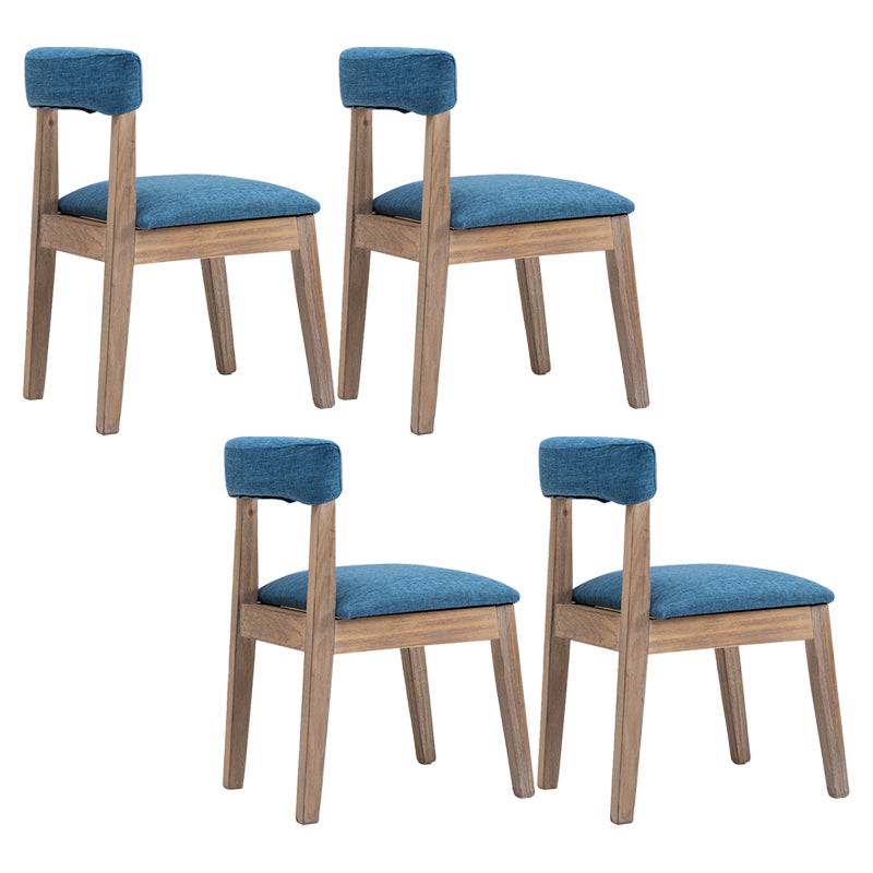 Country Style Solid Wood Dining Room Chair Open Back Dining Side Chair