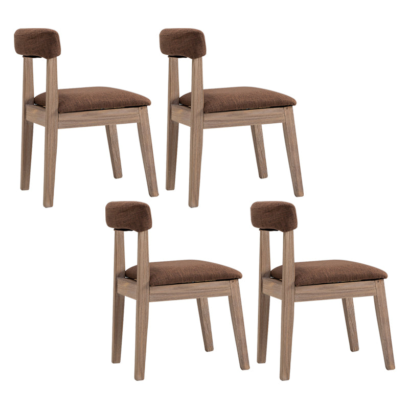 Country Style Solid Wood Dining Room Chair Open Back Dining Side Chair