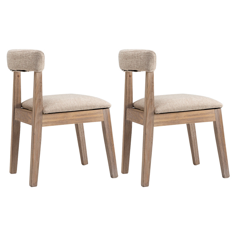 Country Style Solid Wood Dining Room Chair Open Back Dining Side Chair