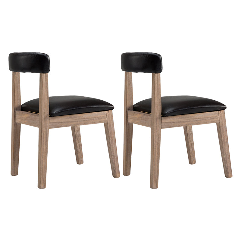 Country Style Solid Wood Dining Room Chair Open Back Dining Side Chair