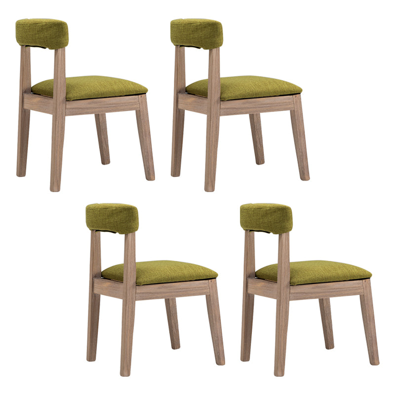 Country Style Solid Wood Dining Room Chair Open Back Dining Side Chair