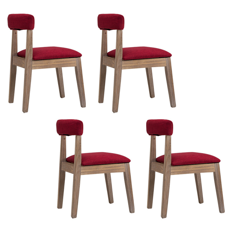 Country Style Solid Wood Dining Room Chair Open Back Dining Side Chair