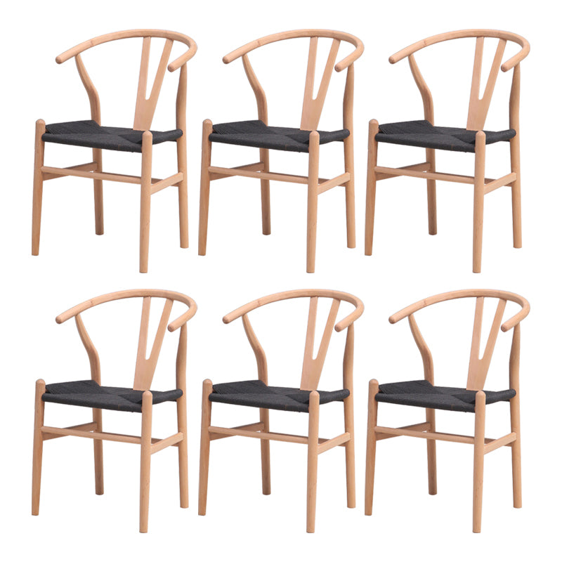 Chaise de bras de salle à manger de style contemporain en bois