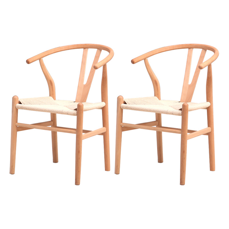 Chaise de bras de salle à manger de style contemporain en bois