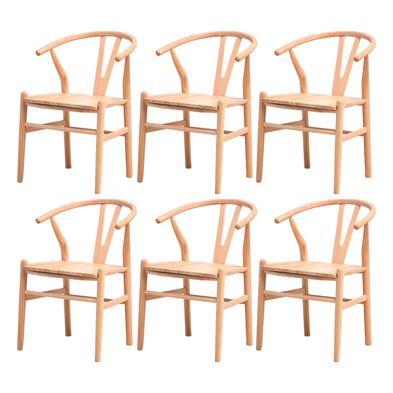 Chaise de bras de salle à manger de style contemporain en bois