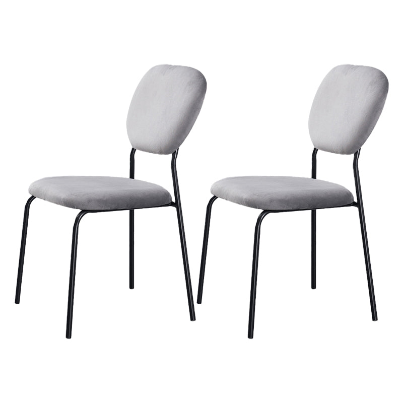 Contemporary Style Metal Dining Room Kitchen Chair Open Back Side Chairs