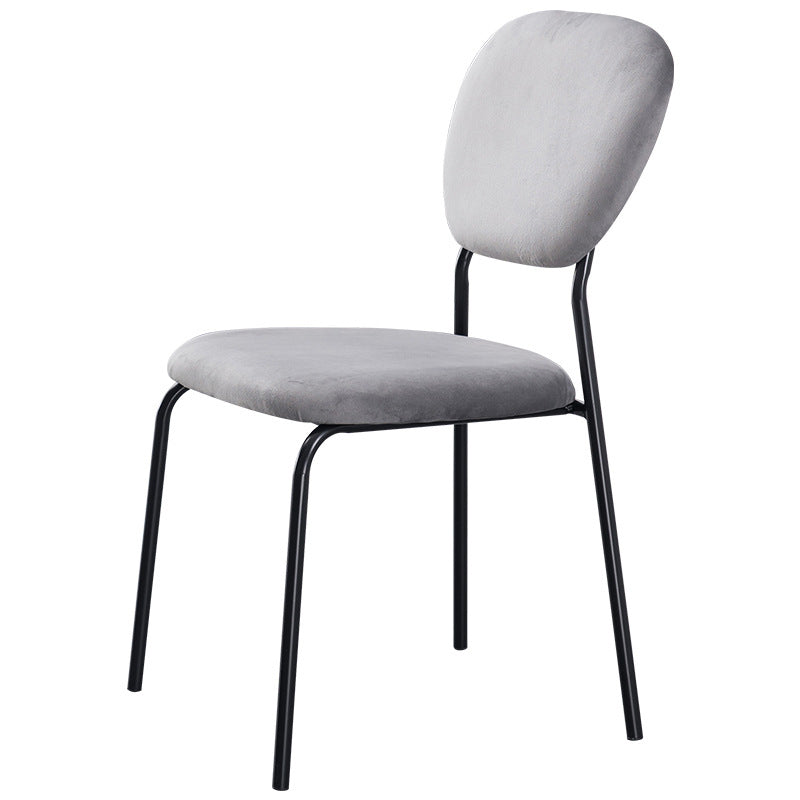 Contemporary Style Metal Dining Room Kitchen Chair Open Back Side Chairs