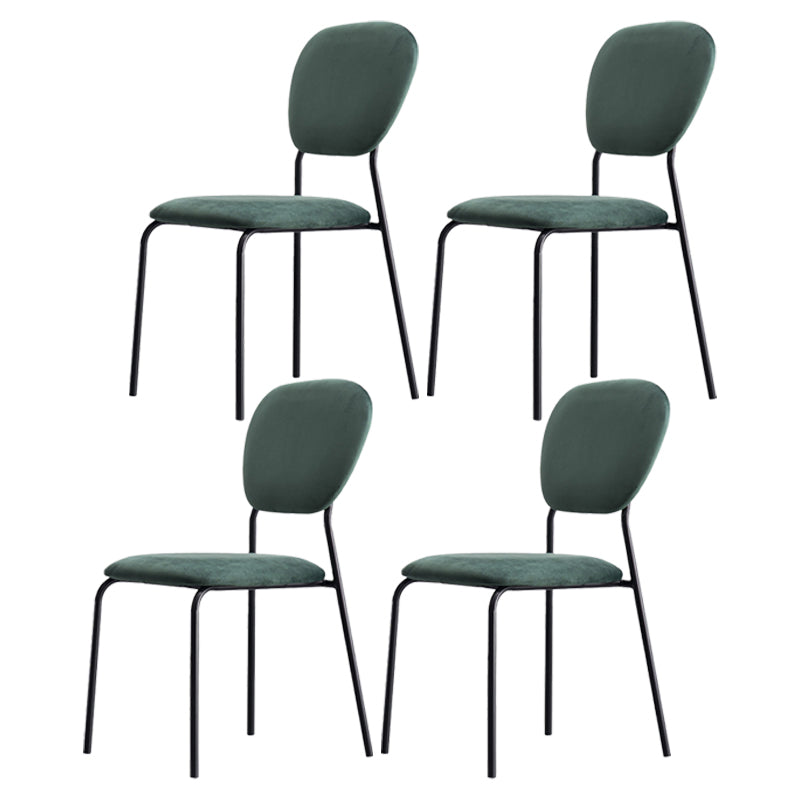 Contemporary Style Metal Dining Room Kitchen Chair Open Back Side Chairs