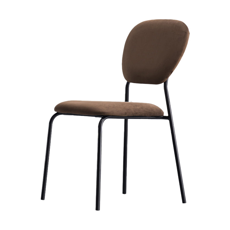 Contemporary Style Metal Dining Room Kitchen Chair Open Back Side Chairs