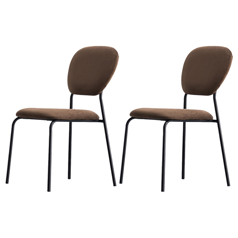 Contemporary Style Metal Dining Room Kitchen Chair Open Back Side Chairs