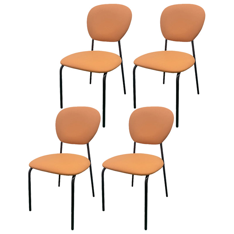Contemporary Style Metal Dining Room Kitchen Chair Open Back Side Chairs