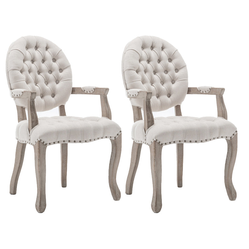 Chaise de salle à manger en bois de ferme, fauteuil rembourré avec 4 pieds gris pour salle à manger