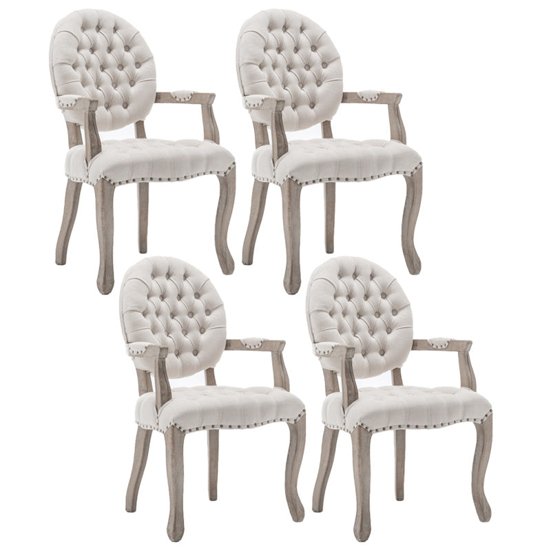 Chaise de salle à manger en bois de ferme, fauteuil rembourré avec 4 pieds gris pour salle à manger