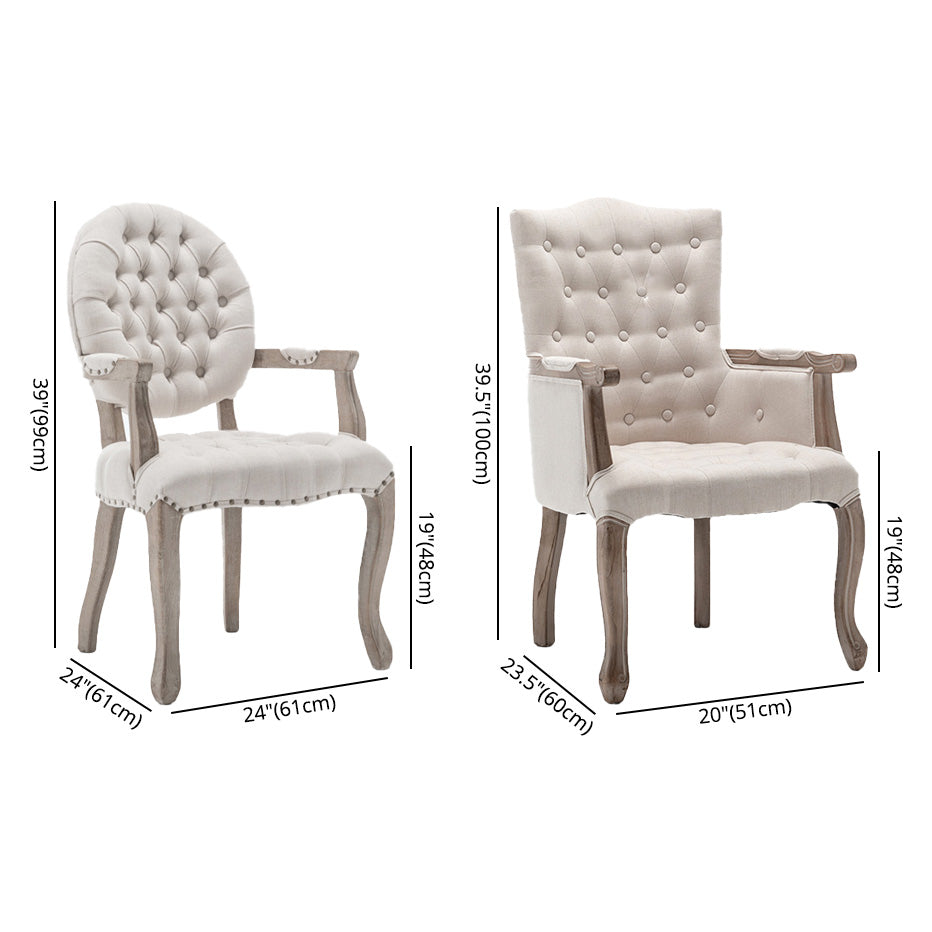 Chaise de salle à manger en bois de ferme, fauteuil rembourré avec 4 pieds gris pour salle à manger